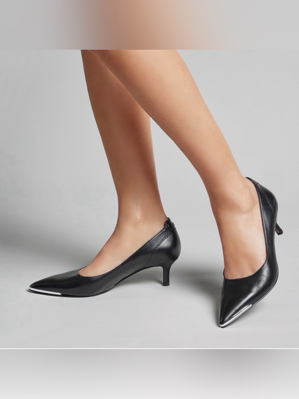Franco Sarto Black Pointed-Toe Pumps